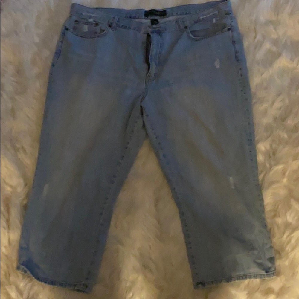 Plus size lane Bryant cropped summer jeans